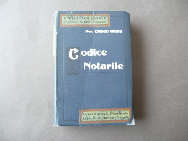 Diritto Codice Notarile Legge Regolamento Testo Unico 1879 Bruni Napoli …