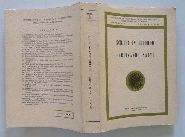 Diritto Scritti in Ricordo di Ferdinando Salvi Zanichelli Editore Bologna … | Immagine Gallery 3