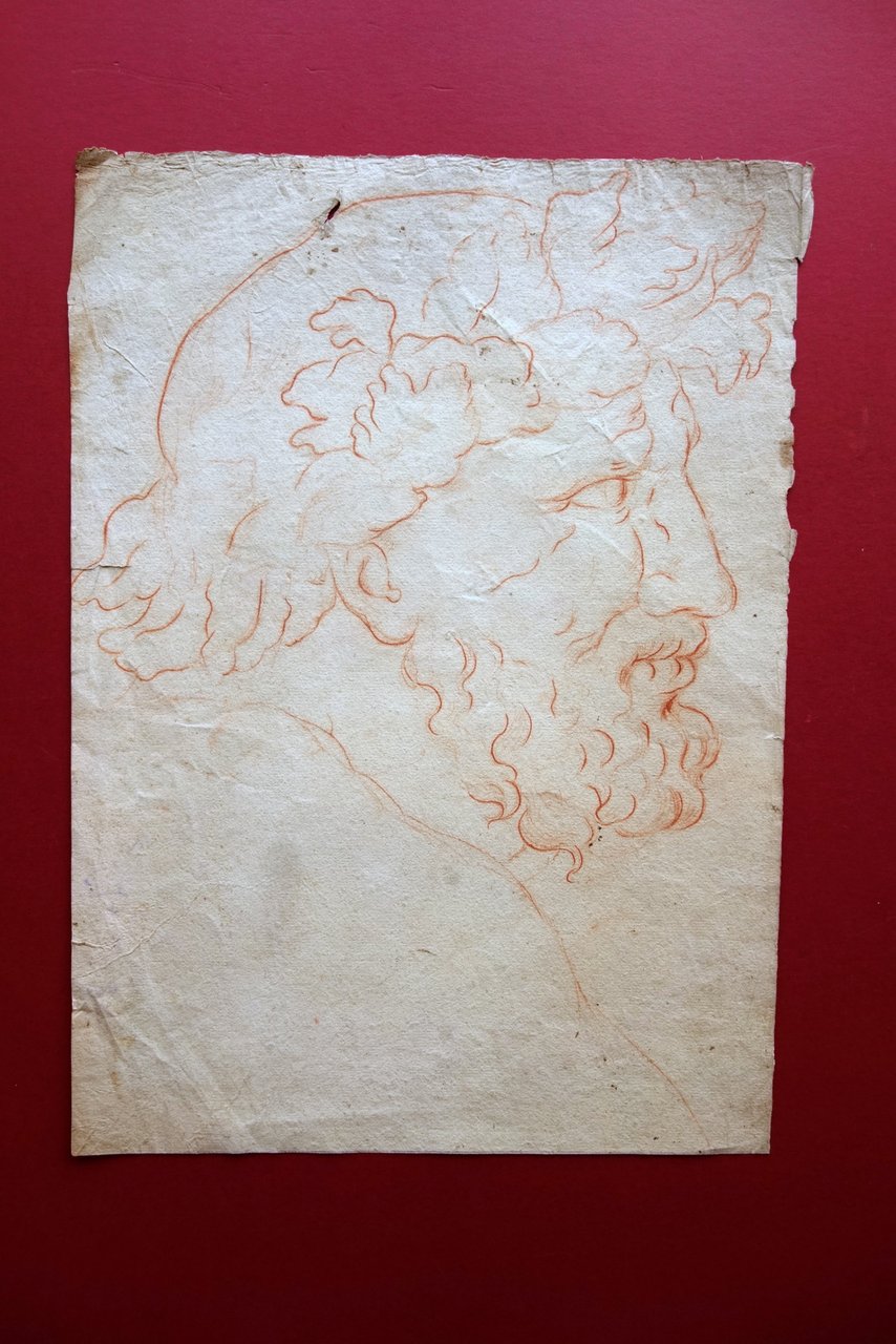 Disegno Originale Al Tratto Profilo Matita Rossa Profilo Prima Met‡ …