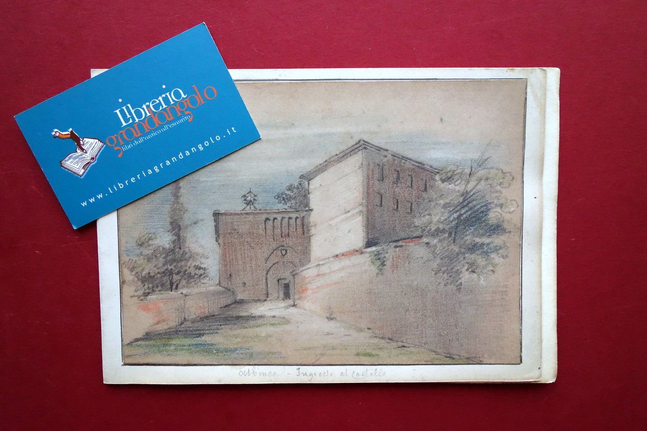 Disegno Originale Albinea Ingresso al Castello Reggio Emilia Pastello Unico