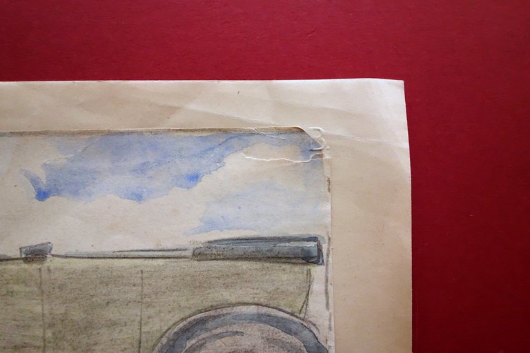 Disegno Originale Mario Vellani Marchi Modena Tecnica Mista Auto Pilota …