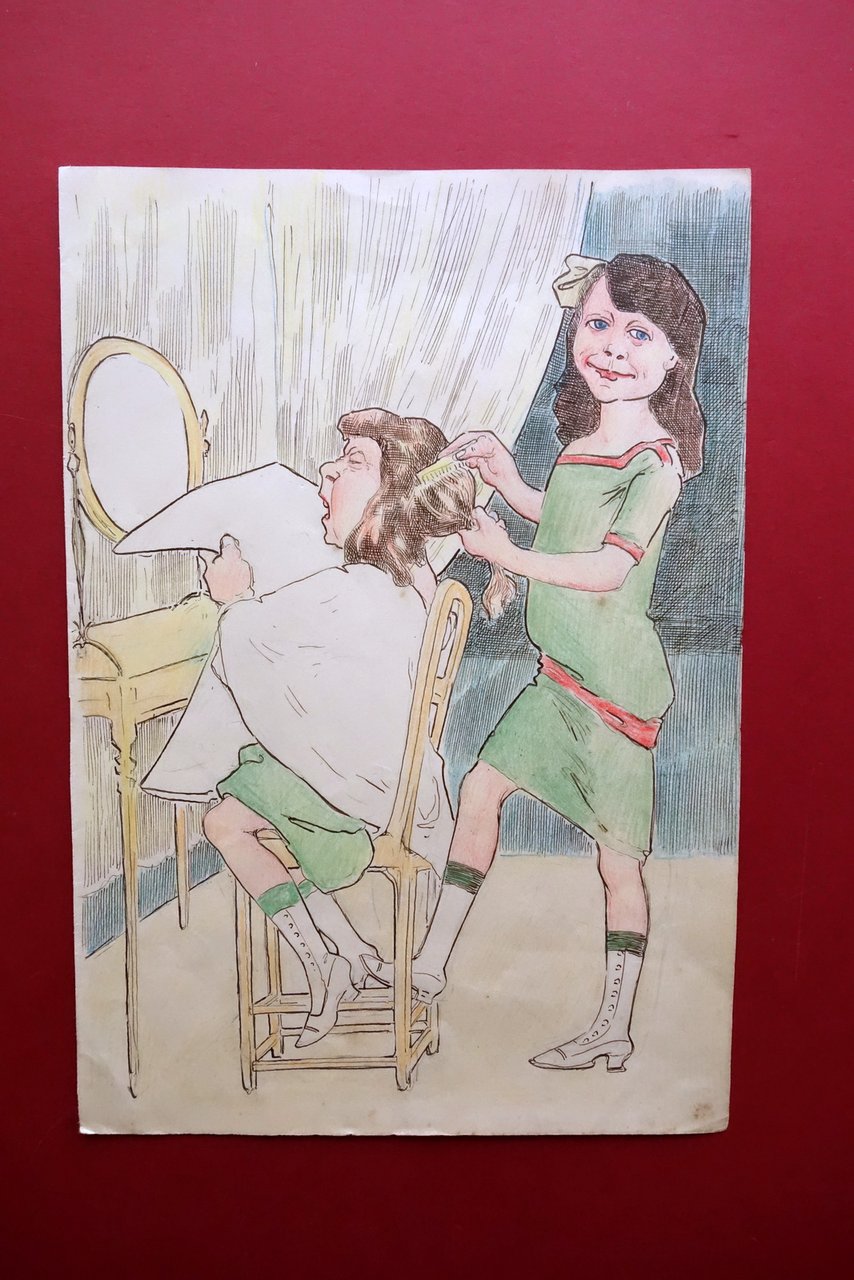 Disegno Originale Tecnica Mista China Matita Bozzetto Non Firmato Anni … | Immagine principale