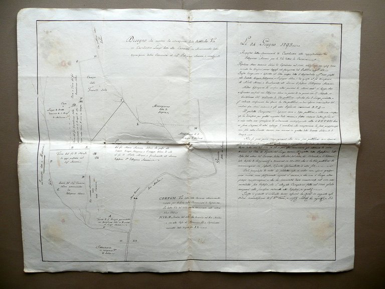 Disegno Pubbliche Vie Comune di Castelvetro Cavaine Azzani Soli Selmi …