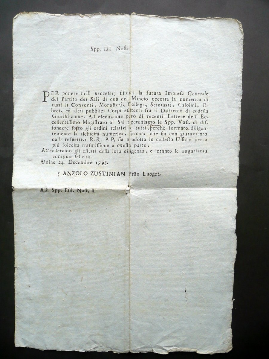 Disposizioni Impresa Generale Sali di Qua dal Mincio Zustinian Udine … | Immagine principale