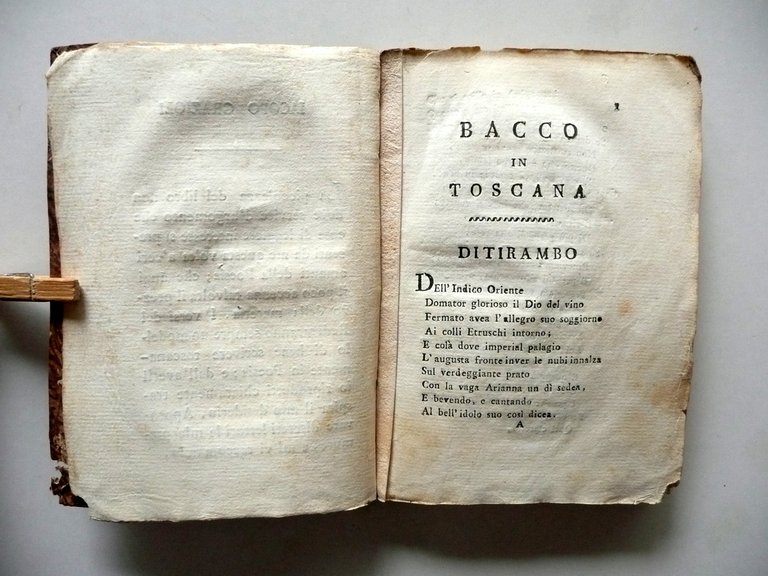 Ditirambo e Sonetti di Francesco Redi Accademico Crusca Grazioli Firenze …