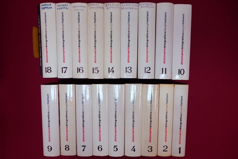 Dizionario Biografico degli Italiani AA. VV. Treccani 1960-1975 18 Volumi