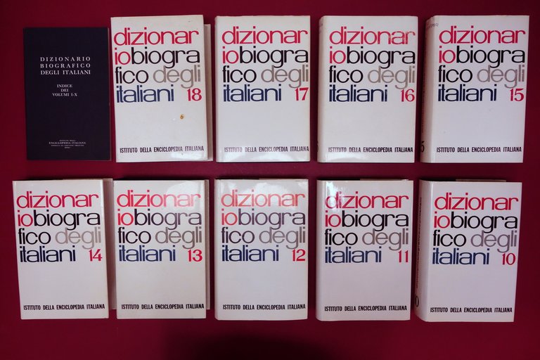 Dizionario Biografico degli Italiani AA. VV. Treccani 1960-1975 18 Volumi
