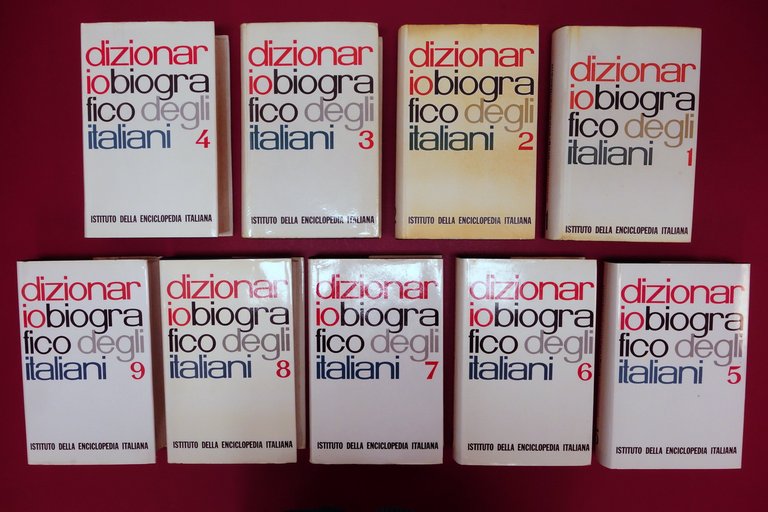 Dizionario Biografico degli Italiani AA. VV. Treccani 1960-1975 18 Volumi