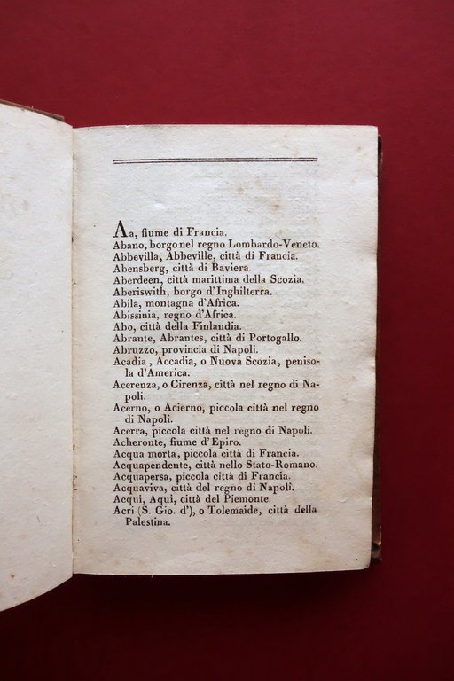 Dizionario Ortografico di Geografia Moderna Tipi della Minerva Padova 1831 | Immagine Gallery 4