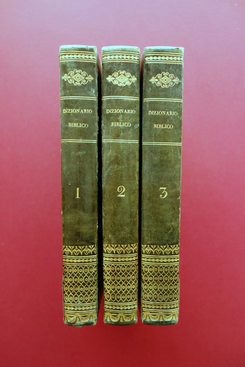 Dizionario Portatile della Bibbia Dell'Aquila Tomassini Foligno 1833-34 3 Tomi