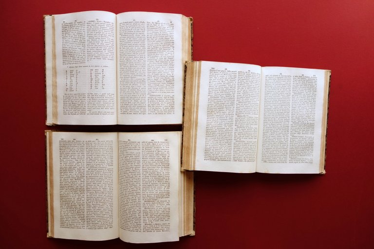 Dizionario Portatile della Bibbia Dell'Aquila Tomassini Foligno 1833-34 3 Tomi