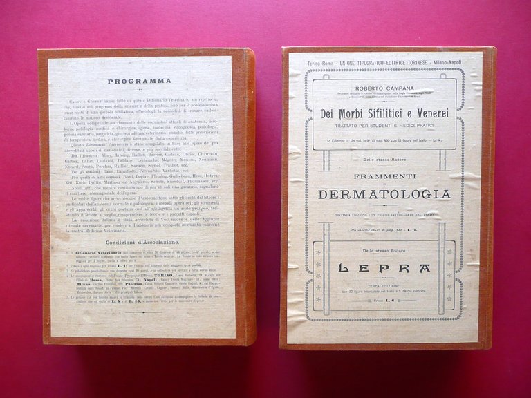 Dizionario Veterinario Cagny Gobert Torino 1905-1910 2 Volumi Completo