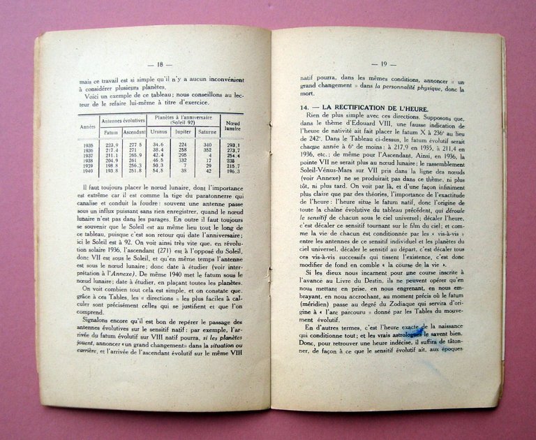 Dom Neroman Les Presages Astrologia 1936 Francia