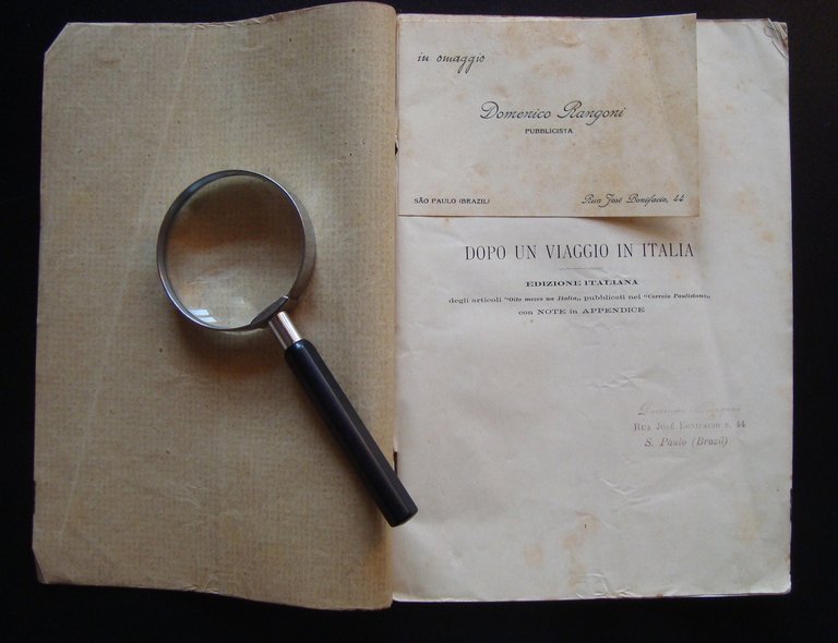 Domenico Rangoni Dopo un viaggio in Italia 1903 San Paulo …