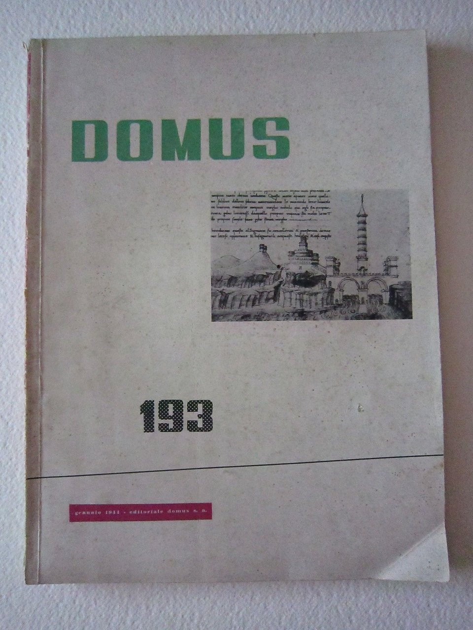 Domus Architettura 1944 193 arredamenti Radici Schiaffino Gardella Bertocchi