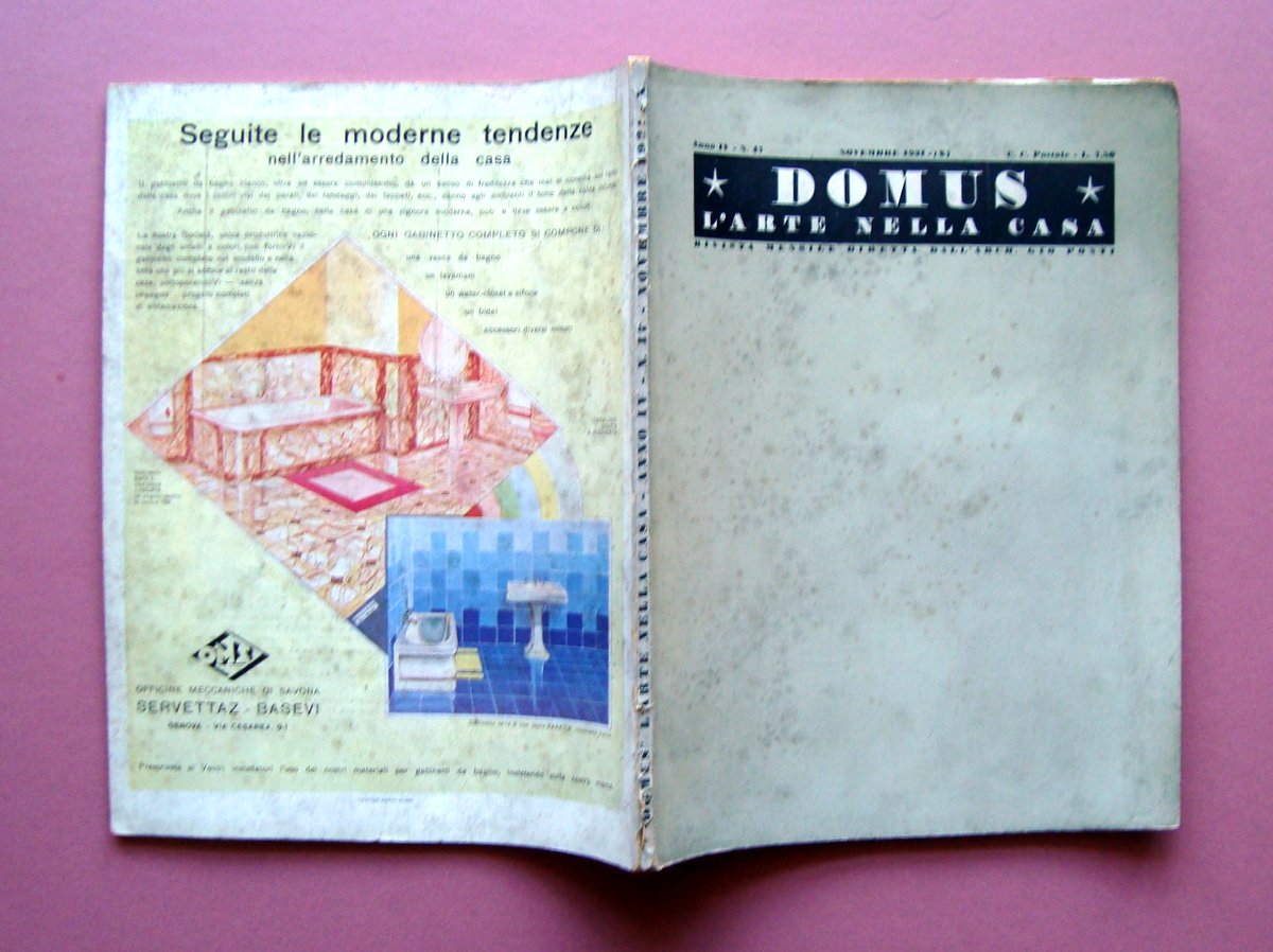 Domus L'Arte nella Casa Anno IV n47 Novembre 1931 Rivista …