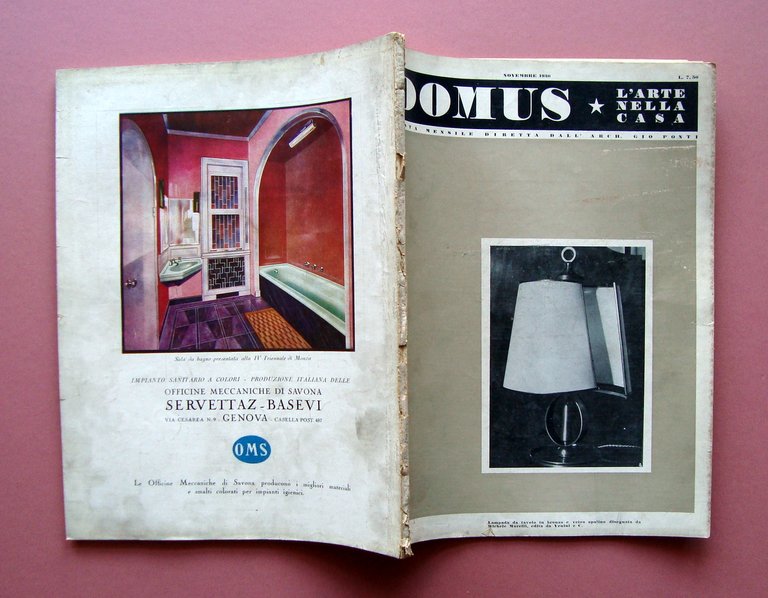 Domus L'Arte nella Casa Novembre 1930 Rivista Mensile Gio Ponti Architettura
