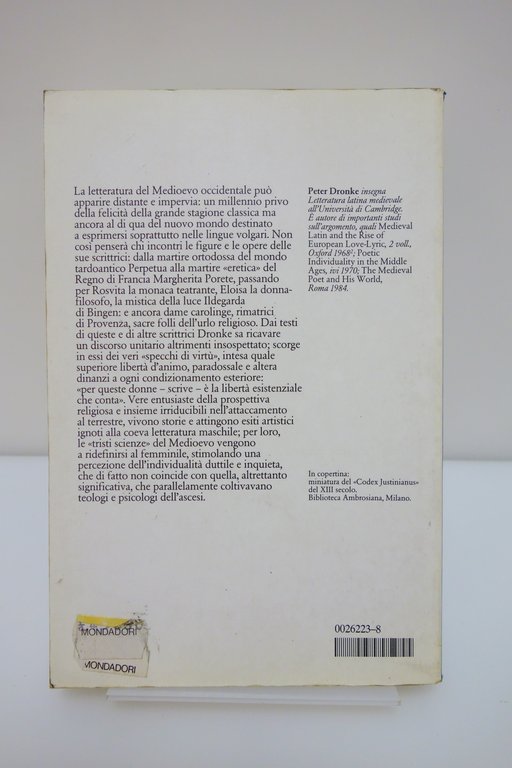 DONNE E CULTURA NEL MEDIOEVO SCRITTRICI MEDIEVALI II-XIV SEC. DRONKE …