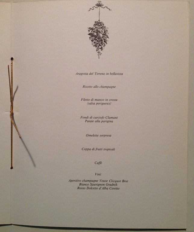 Dopo Scala Menu Biffi Scala Milano 7 Dicembre 1985