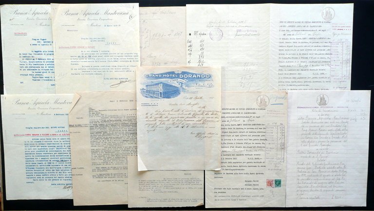 Dorando Pietri Carpi Maratoneta Carteggio Ipoteca Fattura Grand Hotel 1915 1932