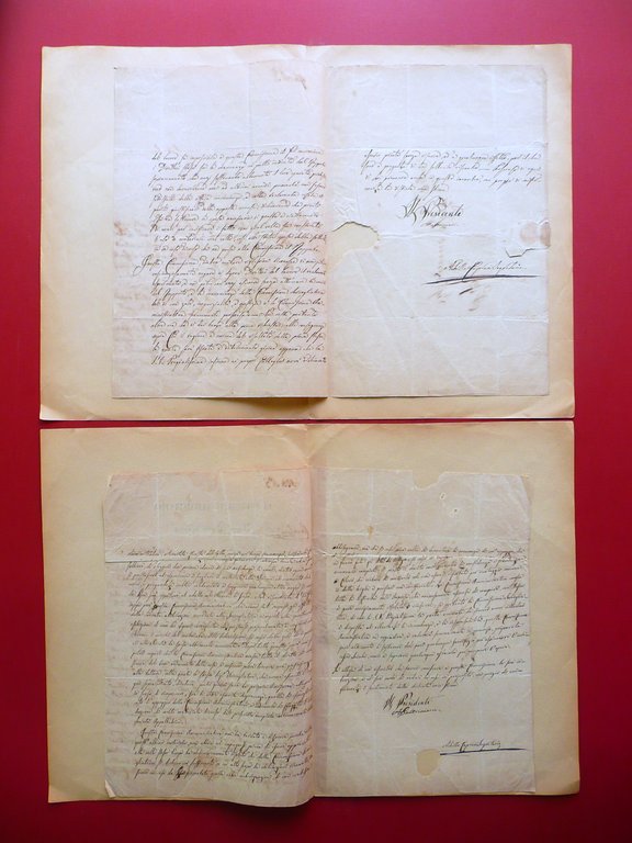 Due Lettere Nuovo Teatro Sociale Carpi Lavori Contratto Appalto 1857-58 …