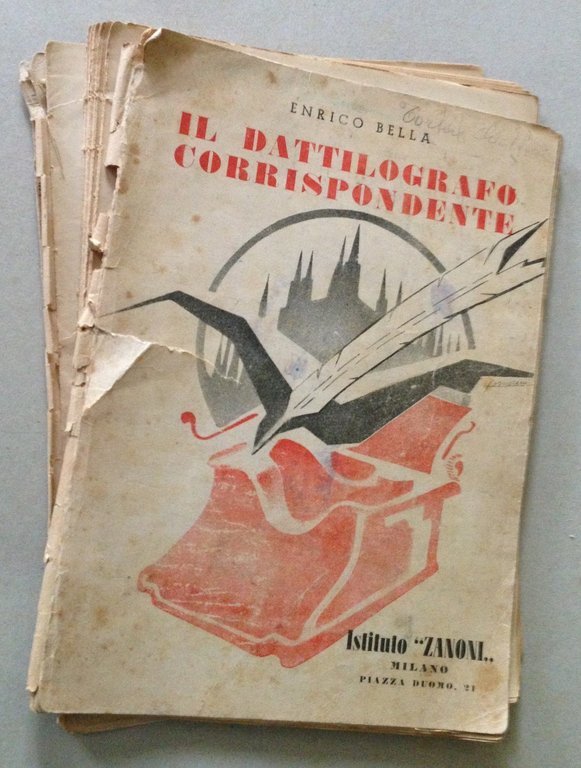 E. Bella Il Dattilografo Corrispondente Istituto Zanoni Milano 1951