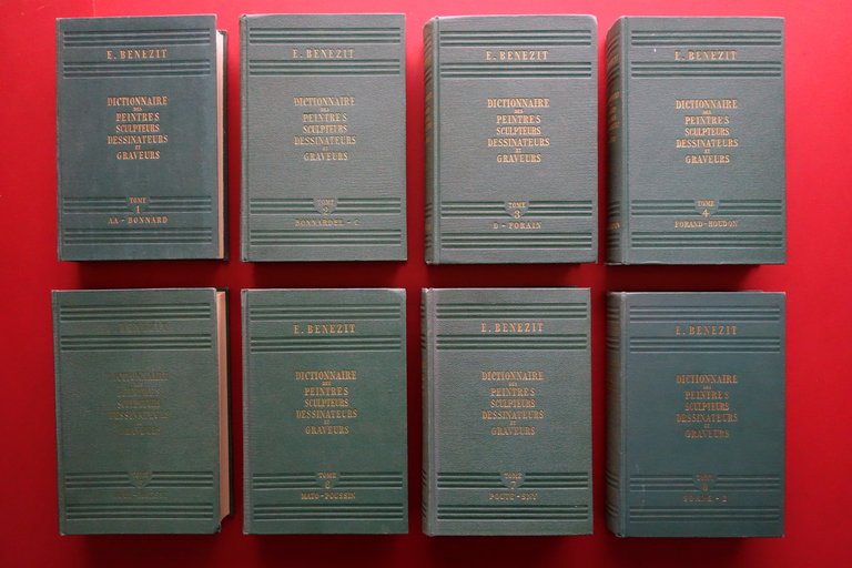 E.Benezit Dictionnaire des Peintres Sculpteurs Dessinateurs Grund 1948-55 8 Vol.