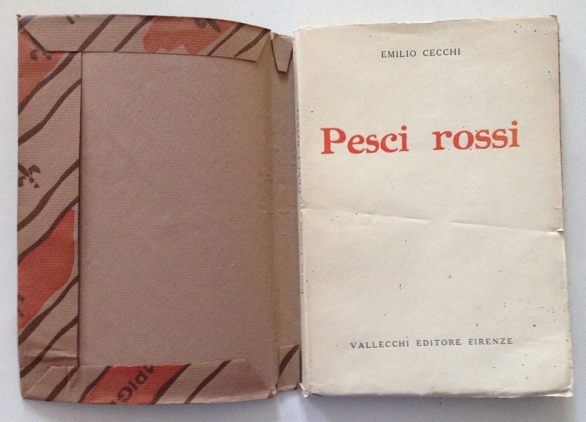 E. Cecchi Pesci Rossi Vallecchi Editore Firenze 1920