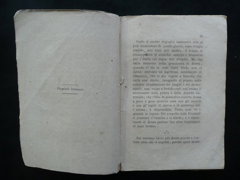 Edmondo de Amicis Impressioni di Roma Tip. Faverio Firenze 1870 …