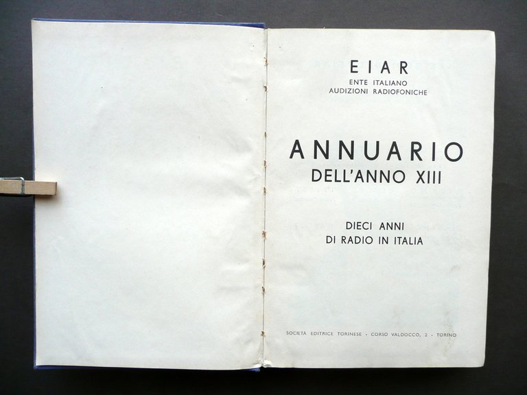 EIAR Annuario dell'Anno XIII 1935 Dieci Anni di Radio in … | Immagine Gallery 3