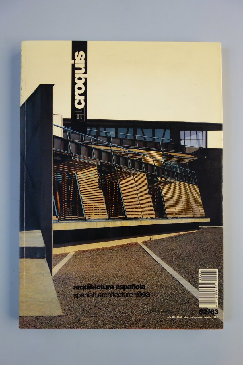EL CROQUIS ARQUITECTURA ESPANOLA SPANISH ARCHITECTURE 62-63 MADRID 1993 | Immagine principale
