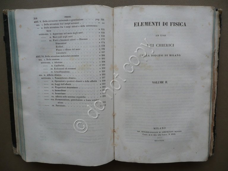 Elementi di Fisica ad Uso dei Chierici della Diocesi di …