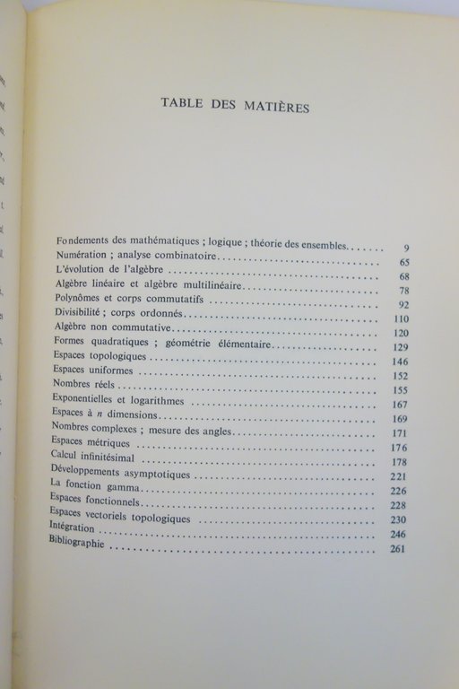 ELEMENTS D'HISTOIRE DES MATHEMATIQUES BOURBAKI HERMANN 1960 FRANCESE