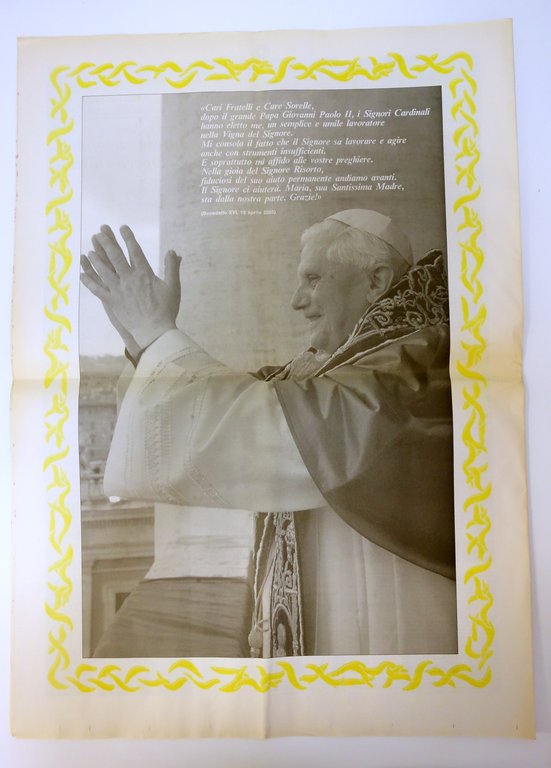 ELEZIONE PAPA BENEDETTO XVI RATZINGER L'OSSERVATORE ROMANO 21/4/2005 COMPLETO