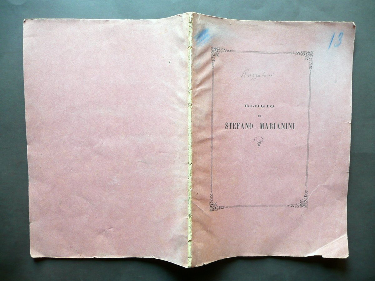 Elogio del Cav. Prof. Stefano Marianini Orazione Razzaboni Soliani Modena …