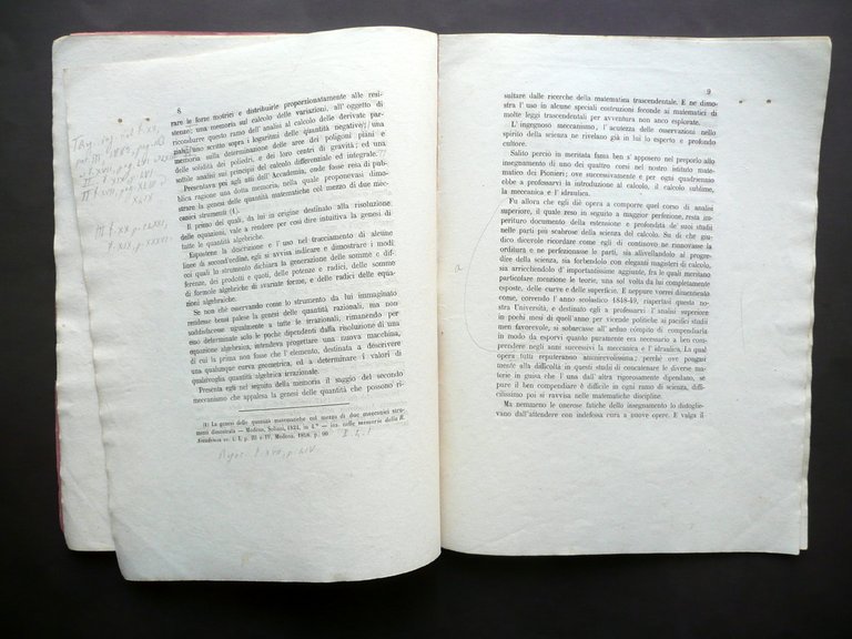 Elogio di Antonio Araldi Pietro Riccardi Soliani Modena 1867 Matematica | Immagine Gallery 3