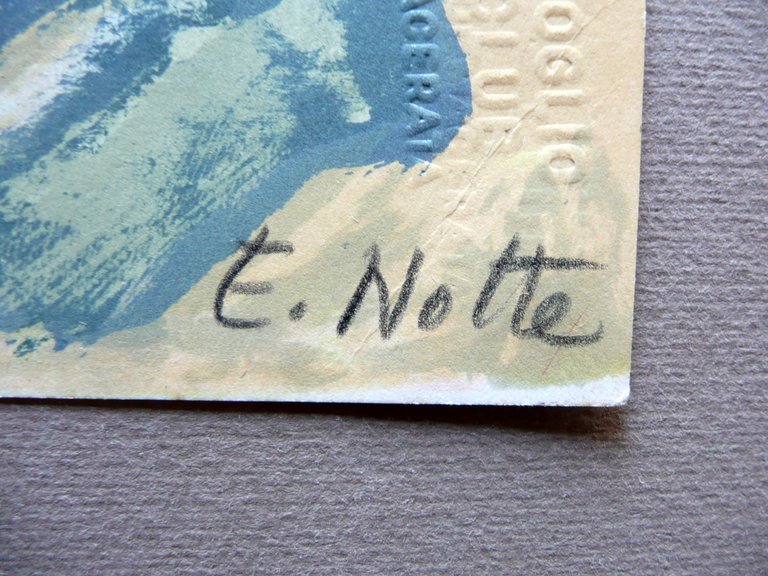 Emilio Notte Futurismo Tavola Litografica a Colori Pollenza 1975 Garanzia …