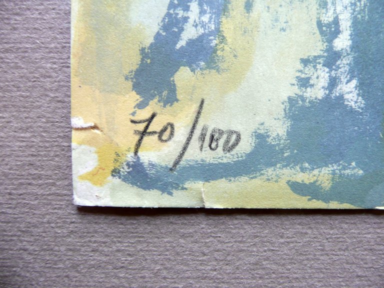 Emilio Notte Futurismo Tavola Litografica a Colori Pollenza 1975 Garanzia …