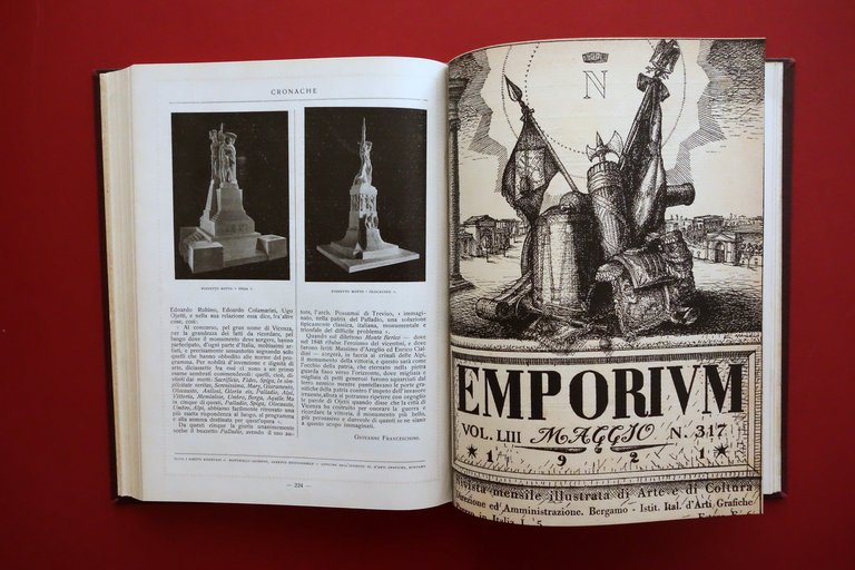 Emporium 12 Numeri 1921 Annata Completa 2 Volumi Copertine Ponti …