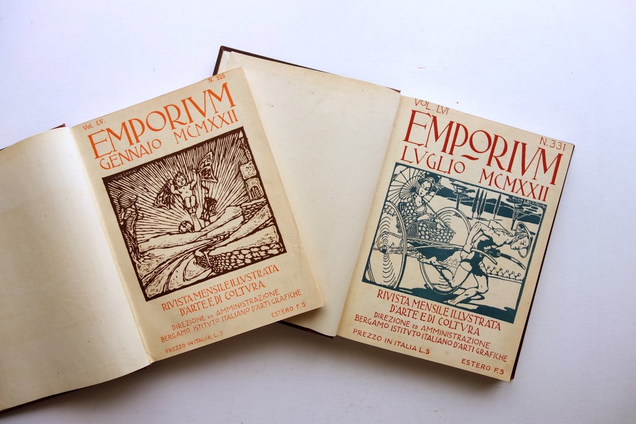 Emporium Rivista Illustrata 12 Numeri 1922 Annata Completa 2 Volumi …