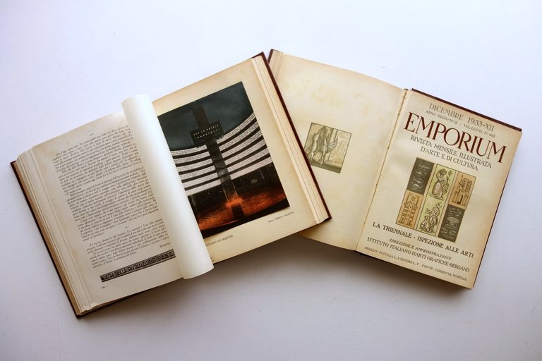 Emporium Rivista Illustrata 12 Numeri 1933 Annata Completa 2 Volumi …