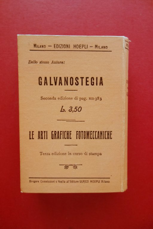 Enciclopedia Pratica per le Industrie Galvanoplastiche P. Conter Hoepli 1909 | Immagine Gallery 3