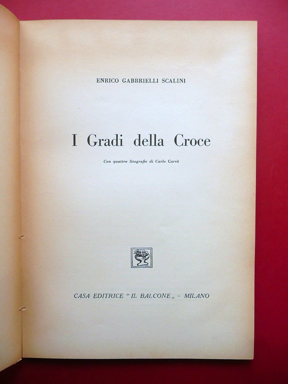 Enrico Gabbrielli Scalini I Gradi della Croce Autografo Ex Libris …