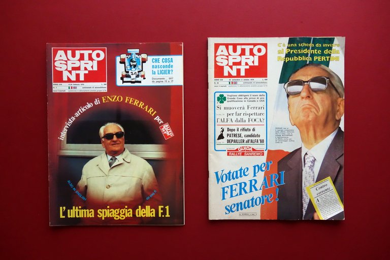 Enzo Ferrari Senatore Ultima Spiaggia per F1 Auto Sprint 2 Numeri 1979 Auto