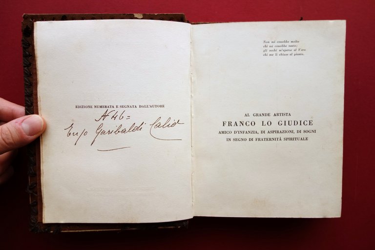 Enzo Garibaldi CaliÚ Brandelli d'Anima Liriche La Lanterna Milano 1932 …