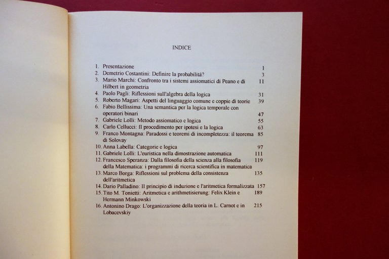 Epistemologia della Matematica Seminari 1992-1993 Ferrari Speranza CNR 1994