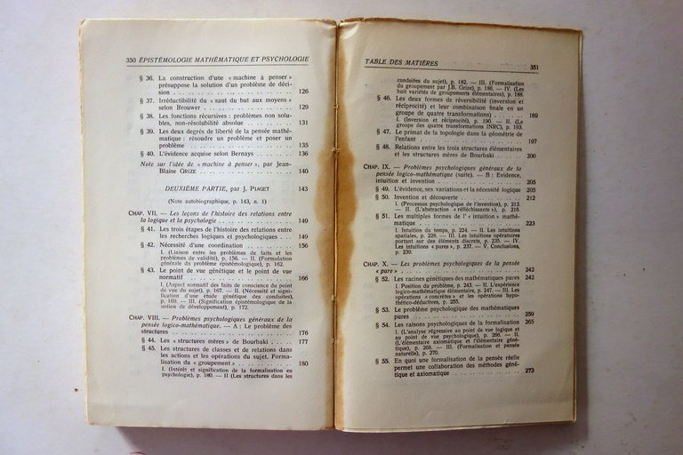 Epistemologie Mathematique et Psychologie AA.VV. Presses Univ. de France 1961