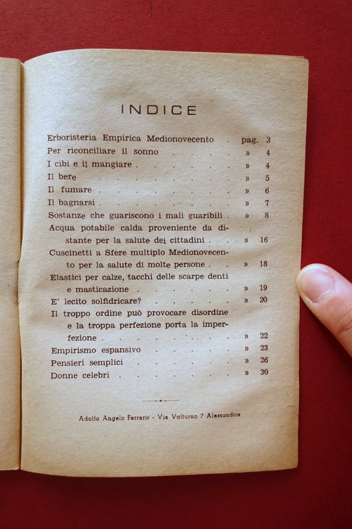 Erboristeria Empirica Medionovecento Edizioni Arte Ferraris Alessandria 1956