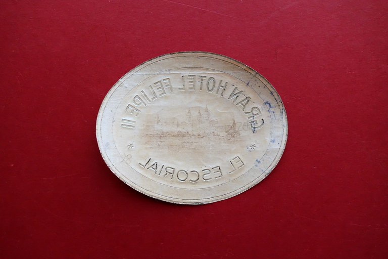 ETICHETTA ALBERGO GRAND HOTEL FELIPE II LABEL LUGGAGE VALIGIA