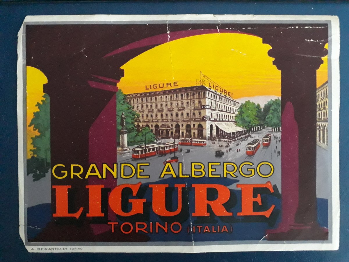 ETICHETTA HOTEL GRANDE ALBERGO LIGURE LABEL LUGGAGE VALIGIA | Immagine principale